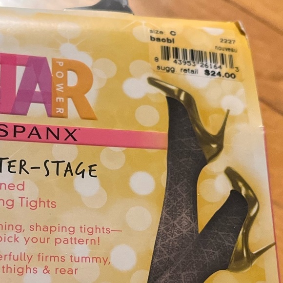 Star Power Assets Black Tights Body Contouring Shapewear Goth Formal Grunge Work - Picture 9 of 16